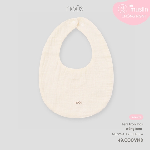 NOUS - Yếm tròn màu trắng kem - SS25.T10C
