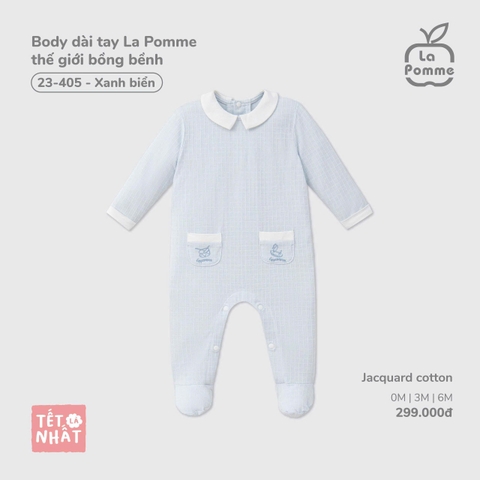 LP S40 - Body dài tay La Pomme thế giới bồng bềnh - Xanh biển - 0-3M - SS25.TET