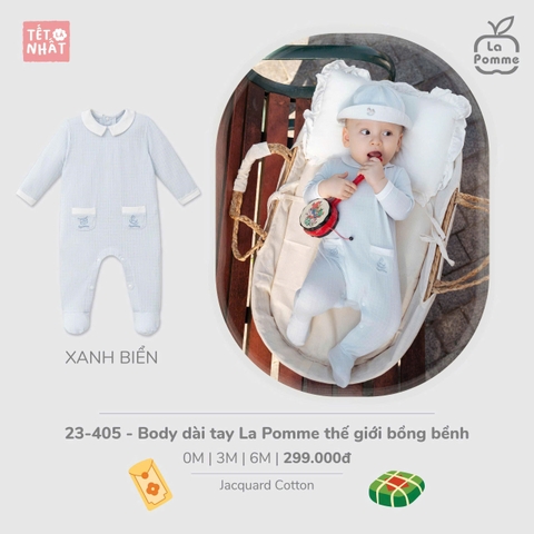 LP S40 - Body dài tay La Pomme thế giới bồng bềnh - Xanh biển - 0-3M - SS25.TET
