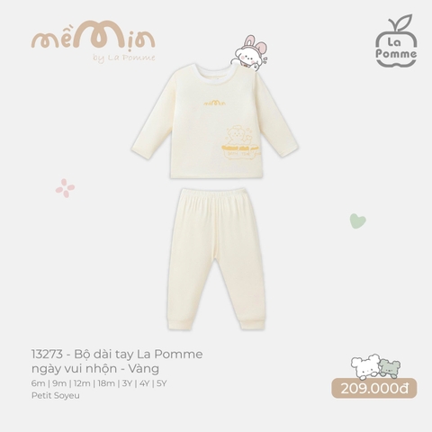 LP - Bộ dài tay La Pomme ngày vui nhộn - Vàng - 4-5Y - SS26.GM