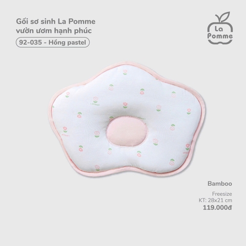 LP - Gối sơ sinh La Pomme vườn ươm hạnh phúc - Hồng Pastel - FS - SS26.T1A