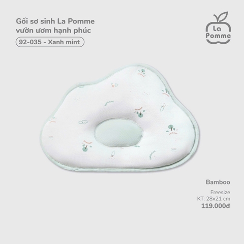 LP - Gối sơ sinh La Pomme vườn ươm hạnh phúc - Xanh Mint - FS - SS26.T1A