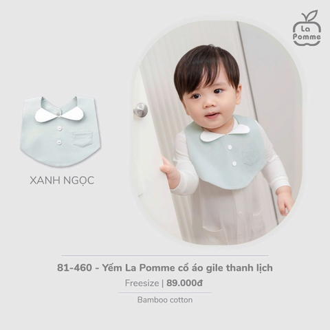 LP - Yếm La Pomme cổ áo gile thanh lịch - Xanh ngọc - FS - SS26.T1A