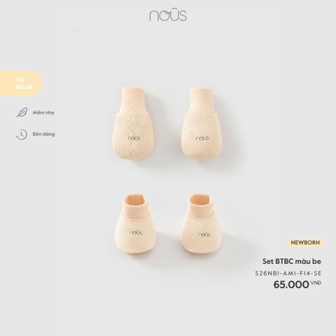 NOUS - Set BTBC màu be -  - Newborn - SS26.T1A