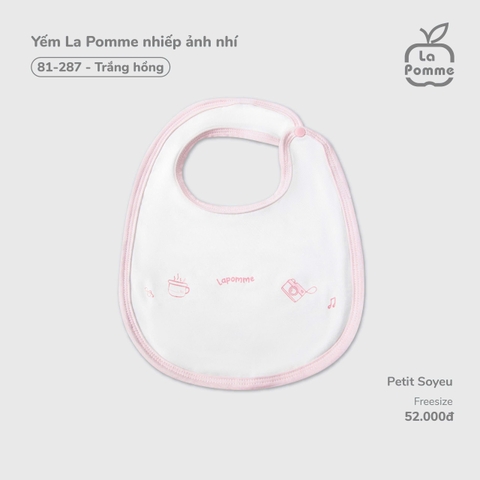 LP - Yếm La Pomme nhiếp ảnh nhí - Trắng hồng - FS - SS26.T2C