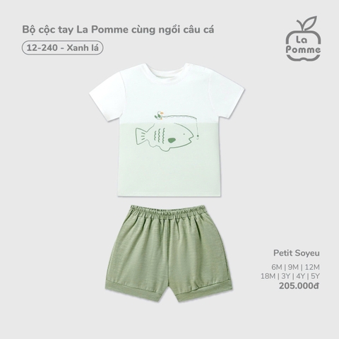 LP - Bộ cộc tay La Pomme cùng ngồi câu cá - Xanh lá - 3-4Y - SS26.T2C
