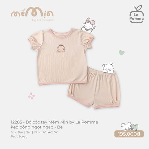 LP - Bộ cộc tay Mềm Mịn by La Pomme kẹo bông ngọt ngào - Be - 9-12M - SS26.T3A