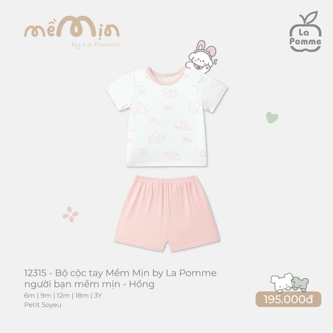LP - Bộ cộc tay Mềm Mịn by La Pomme người bạn mềm mịn - Hồng - 12-18M - SS26.T3A