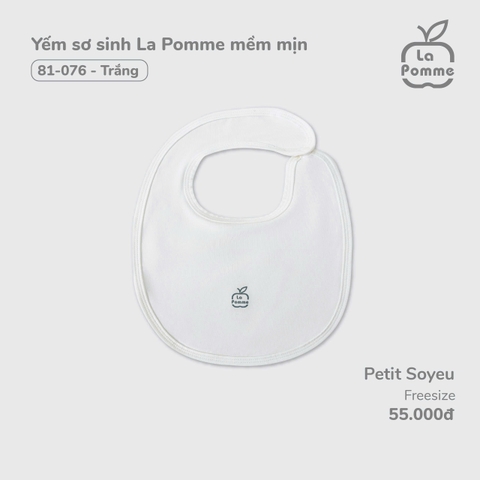LP:-:Yếm:sơ:sinh:La:Pomme:mềm:mịn:-:Trắng:-:FS:-:SS26.GM