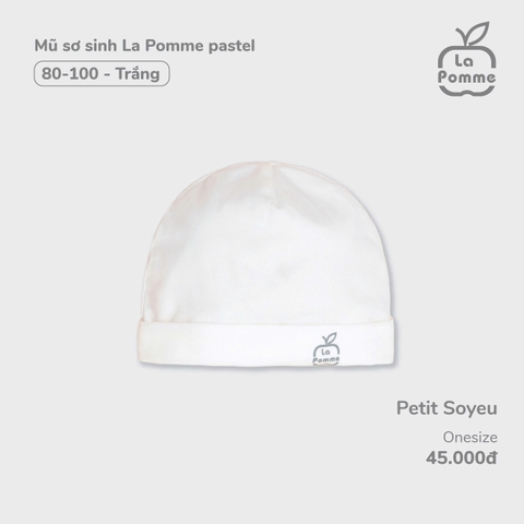 LP:-:Mũ:sơ:sinh:La:Pomme:pastel:-:Trắng:Pastel:-:FS:-:SS26.GM