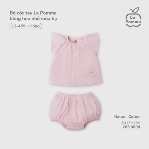 LP - Bộ cộc tay La Pomme bông hoa nhỏ mùa hạ - Hồng - 3-6M - SS26.T3B