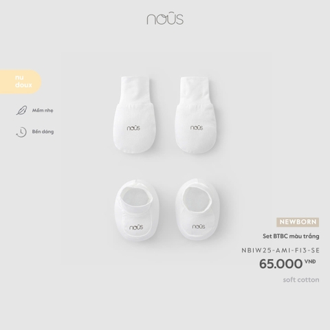 NOUS - Set BTBC màu trắng - Newborn - SS26.T4A