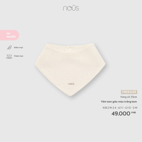 NOUS - Yếm tam giác màu trắng kem - FS - SS26.T4A