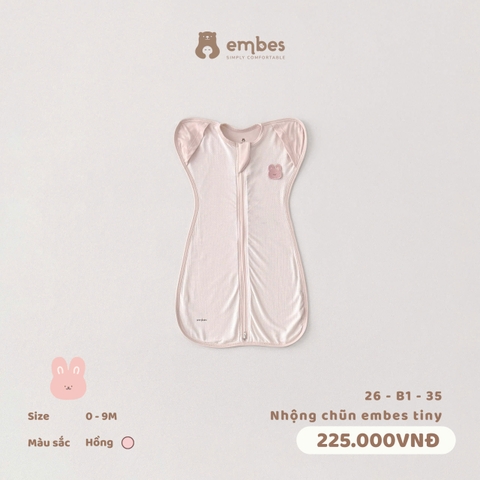 EMBES - Nhộng chũn embes tiny - 26-B1-35 - Hồng - 0-3M -SS26.T4A