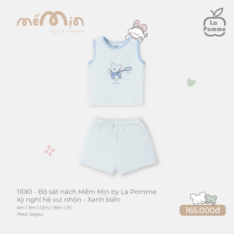 LP - Bộ sát nách Mềm Mịn by La Pomme kỳ nghỉ hè vui nhộn - Xanh biển - 9-12M - SS26.T4C