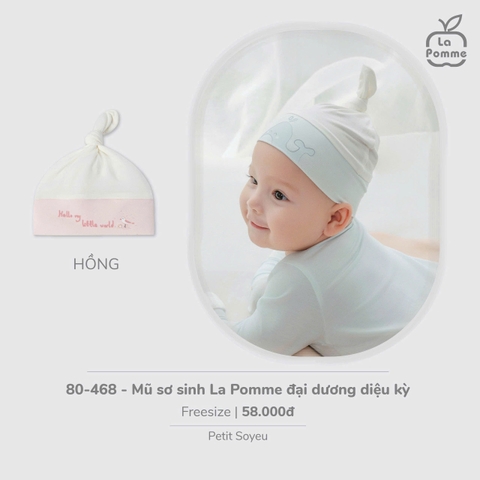 LP - Mũ sơ sinh La Pomme đại dương diệu kỳ - Hồng - FS - SS26.T4D