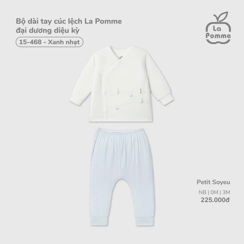 LP - Bộ dài tay cúc lệch La Pomme đại dương diệu kỳ - Xanh nhạt - 0-3M - SS26.T4D