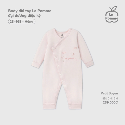 LP - Body dài tay La Pomme đại dương diệu kỳ - Hồng - 0-3M - SS26.T4D