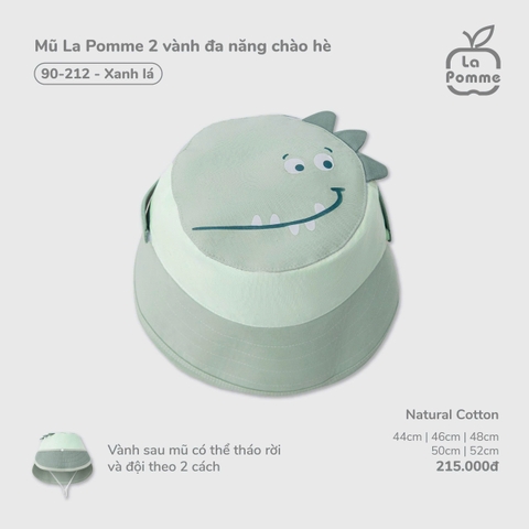 LP G20 - Mũ La Pomme 2 vành đa năng chào hè - Xanh lá - 46cm - SS26.T4D