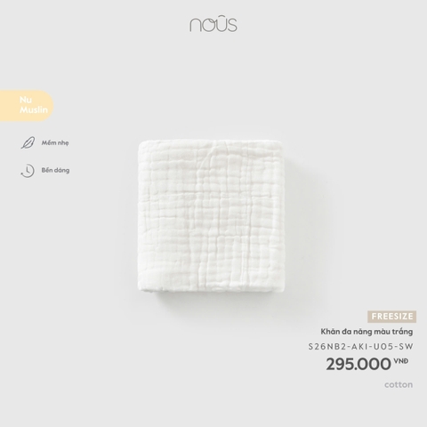 NOUS - Khăn đa năng màu trắng - FS - SS26.T5A