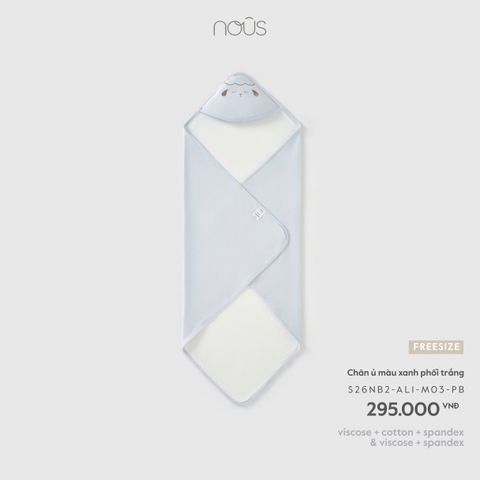 NOUS - Chăn ủ màu xanh phối trắng - FS - SS26.T5A