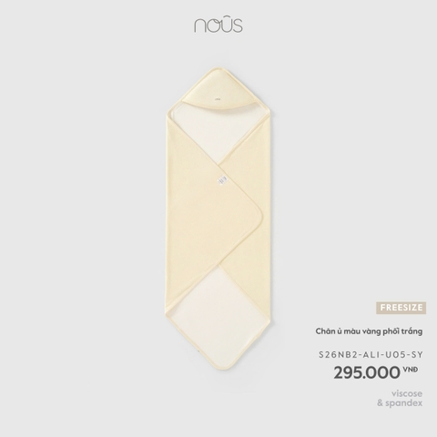 NOUS - Chăn ủ màu vàng phối trắng - FS - SS26.T5A