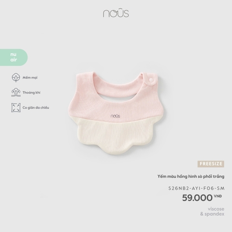 NOUS - Yếm màu hồng hình sò phối trắng - FS - SS26.T5A