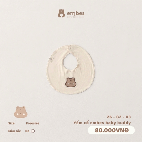 EMBES - Yếm cổ embes baby buddy - 26-B2-03 - Be - FS - SS26.T5A