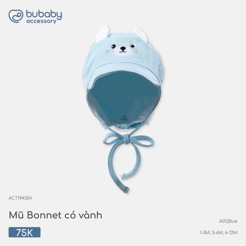 BU - Mũ Bonnet có vành - ACT194304 - Blue - 1-3M - SS26.T4C