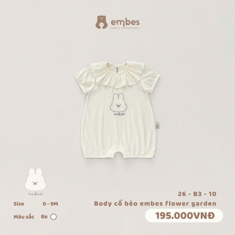 EMBES - Body cổ bèo embes flower garden - 26-B3-10 - Be - 3-6M - SS26.T5C