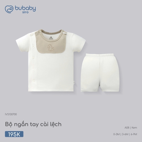 BU - Bộ ngắn tay cài lệch - IVS130700 - Kem - 0-3M - SS26.T5B