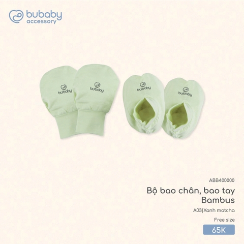 BU - Bộ bao chân, bao tay Bambus - ABB400000 - Xanh matcha - Free size - SS26.T5B