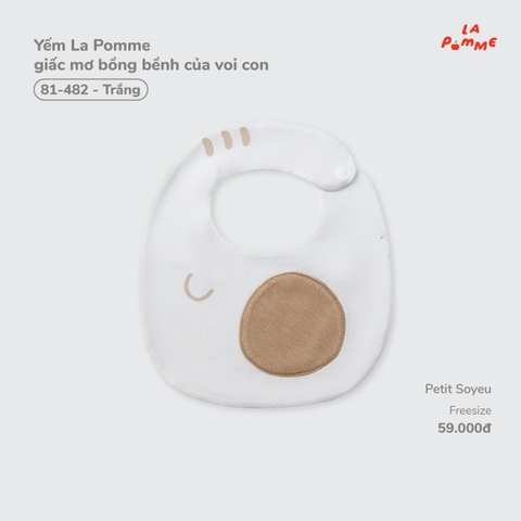 LP - Yếm La Pomme giấc mơ bồng bềnh của voi con - Trắng - FS - SS26.T7A