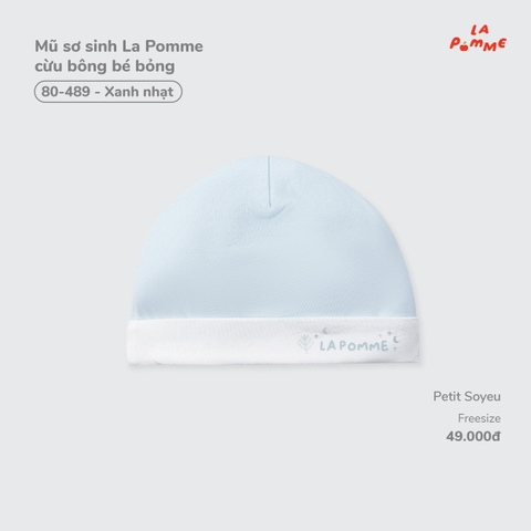 LP - Mũ sơ sinh La Pomme cừu bông bé bỏng - Xanh nhạt - FS - SS26.T7A