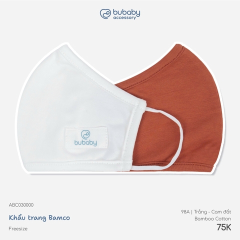 BU - Khẩu trang Bamco - ABC030000 - Trắng+Cam đất - Free size - SS26.T8C