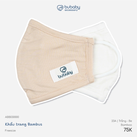 BU - Khẩu trang Bambus - ABB030000 - Trắng+Be - Free size - SS26.T8C