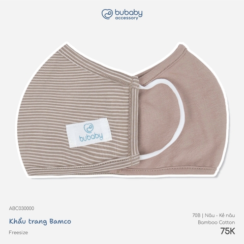 BU - Khẩu trang Bamco - ABC030000 - nâu+kẻ nâu - Free size - SS26.T8C