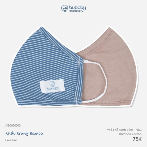 BU - Khẩu trang Bamco - ABC030000 - Kẻ xanh đậm+nâu - Free size - SS26.T8C