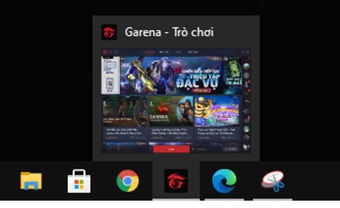 Phóng to hình ảnh xem trước của các ứng dụng thu nhỏ trên thanh Taskbar.