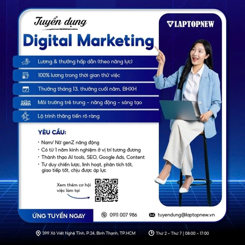 NHÂN VIÊN DIGITAL MARKETING | LAPTOPNEW