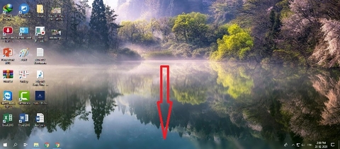 Desktop ấn tượng với thanh taskbar trong suốt.