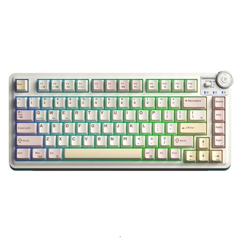Keyboard Aula AU75 (3374) 3 Mode (Phiên bản màu Hồng+be+vàng/ Bloomfield switch)