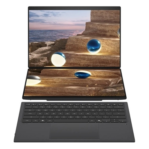 Laptop Asus Zenbook DUO | CPU Ultra X7-358H | RAM 32GB LPDDR5x | SSD 512GB PCIe | VGA Onboard | 14.0 QHD 3K OLED, 100% DCI-P3 & 144 Hz, Touch cảm ứng | Win11 + Office. Part: UX8407AA SN439WS