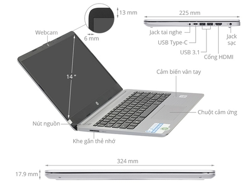 Laptop HP 340s G7 2G5B7PA Thông số chung