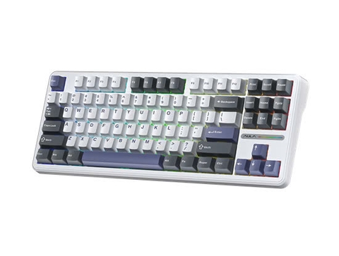Keyboard Aula F87 - Grey Wood V3 Switch - Trắng Đen