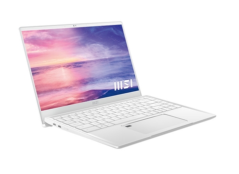 Laptop MSI Prestige 14 white - cổng kết nối trái