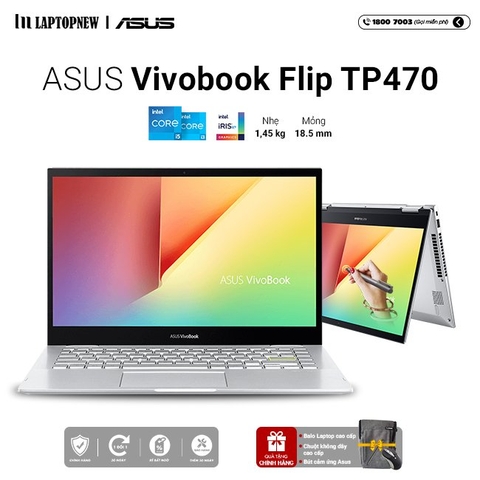 Laptop Asus Vivobook Flip TP470EA EC029T khuyến mãi quà tặng