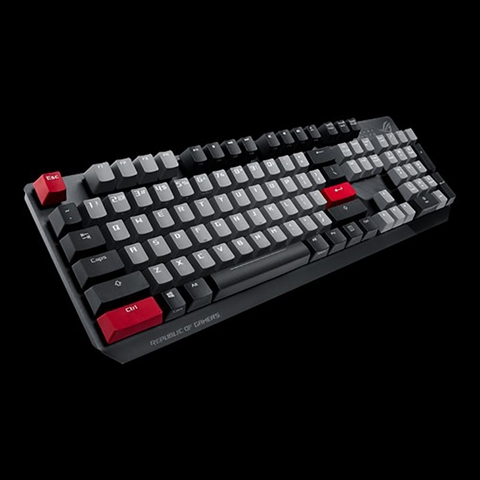 Keyboard Asus ROG Strix Scope PBT Red/Blue bên trái
