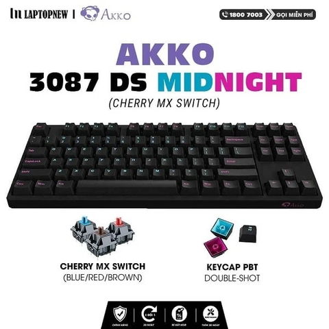 Laptopnew - Keyboard Mechancial AKKO 3087 Midnight - thumnail