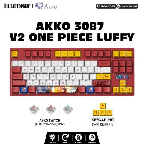 AKKO - Keyboard AKKO 3087 v2 One Piece Luffy